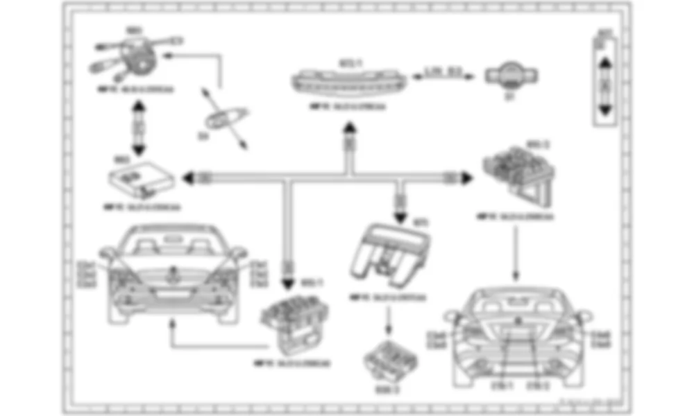 Электросхема Функциональная схема электрической системы для наружного освещения для Mercedes-Benz CL-class (C216) 2006—2014