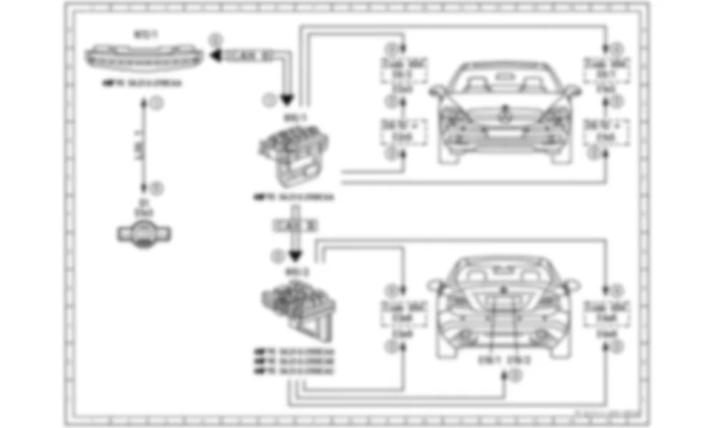 Электросхема Электрическая схема включения стоячих / стояночных огней для Mercedes-Benz CL-class (C216) 2006—2014