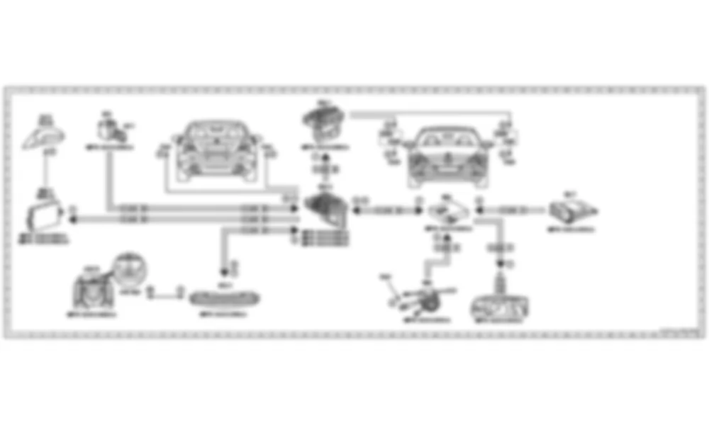 Электросхема Функциональная электрическая схема включения указателя поворота для Mercedes-Benz CL-class (C216) 2006—2014