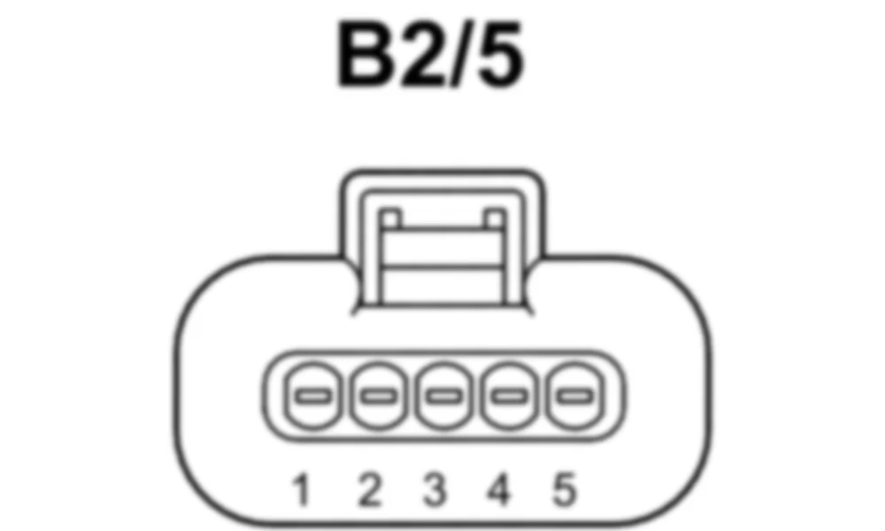 Распиновка разъема B2/5 -  Термопленочный датчик массового расхода воздуха для Mercedes-Benz CLS-class (C218) 2010—2018