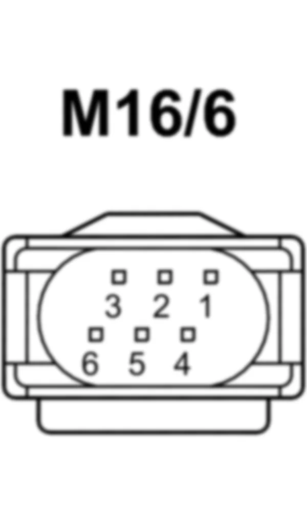 Распиновка разъема M16/6 -  Привод дроссельной заслонки для Mercedes-Benz CLS-class (C218) 2010—2018