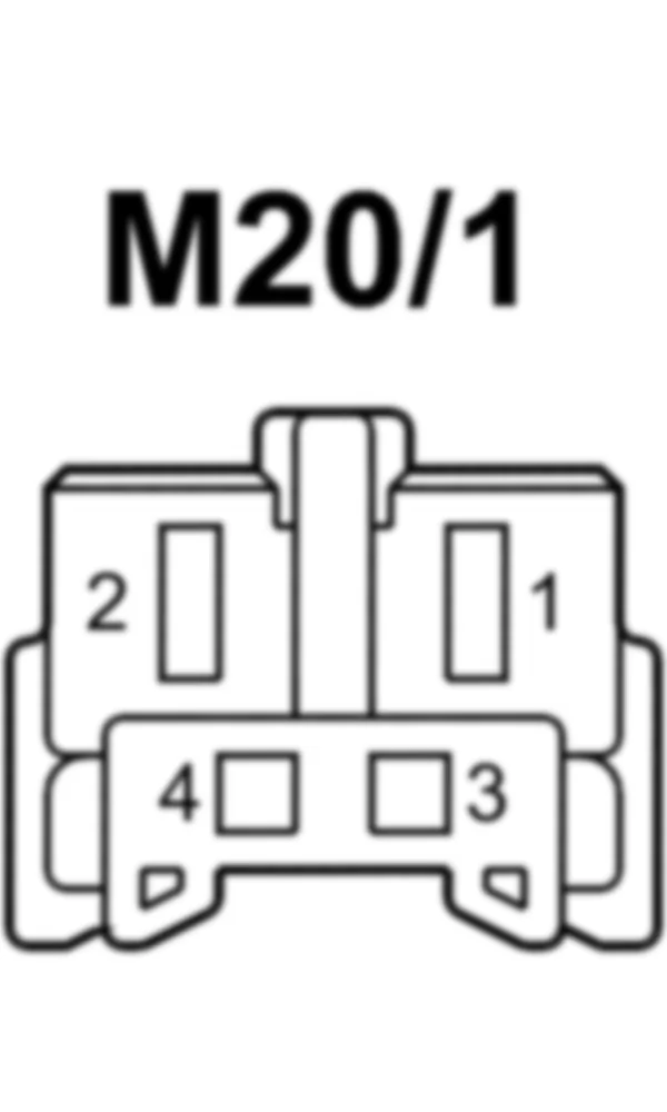 Распиновка разъема M20/1 -  Электродвигатель регулировки положения рулевой колонки для Mercedes-Benz CLS-class (C218) 2010—2018