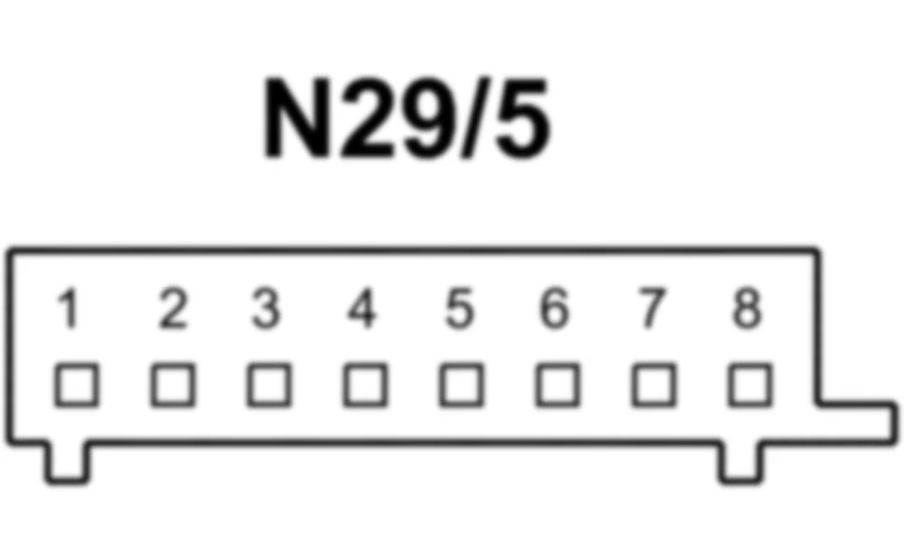 Распиновка разъема N29/5 -  Регулятор вентилятора вентиляции переднего левого сиденья для Mercedes-Benz CLS-class (C218) 2010—2018