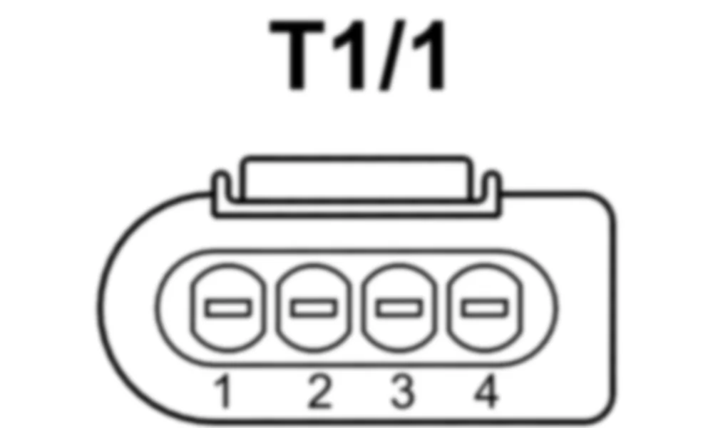 Распиновка разъема T1/1 -  Катушка зажигания цилиндра 1 для Mercedes-Benz CLS-class (C218) 2010—2018