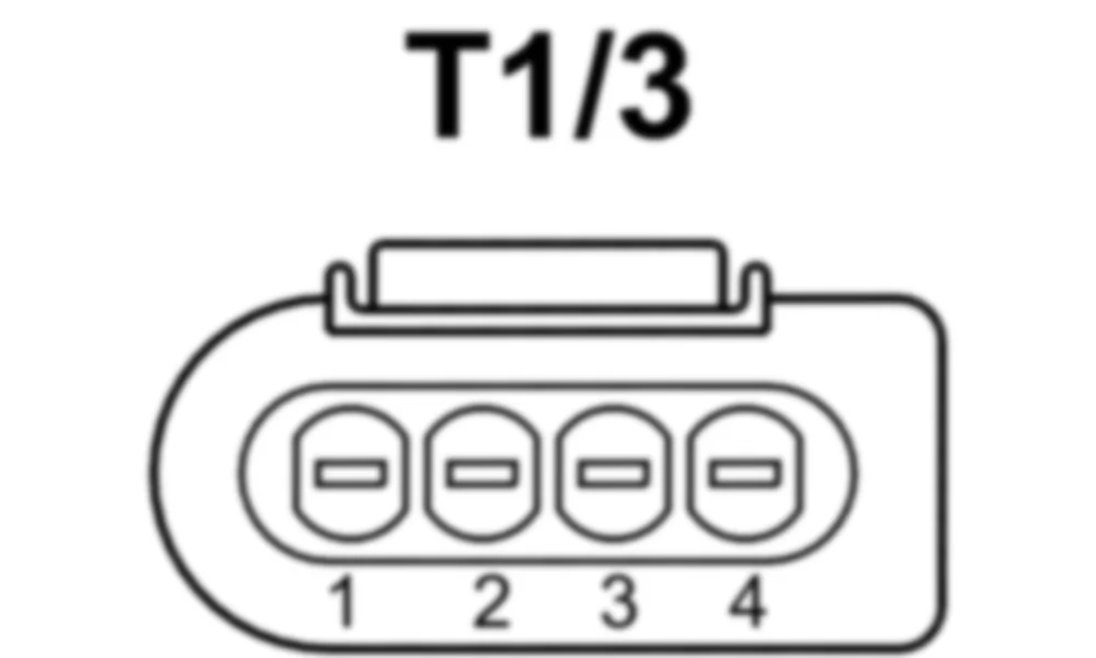Распиновка разъема T1/3 -  Катушка зажигания цилиндра 3 для Mercedes-Benz CLS-class (C218) 2010—2018