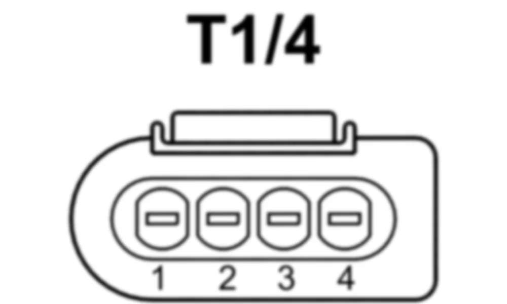 Распиновка разъема T1/4 -  Катушка зажигания цилиндра 4 для Mercedes-Benz CLS-class (C218) 2010—2018