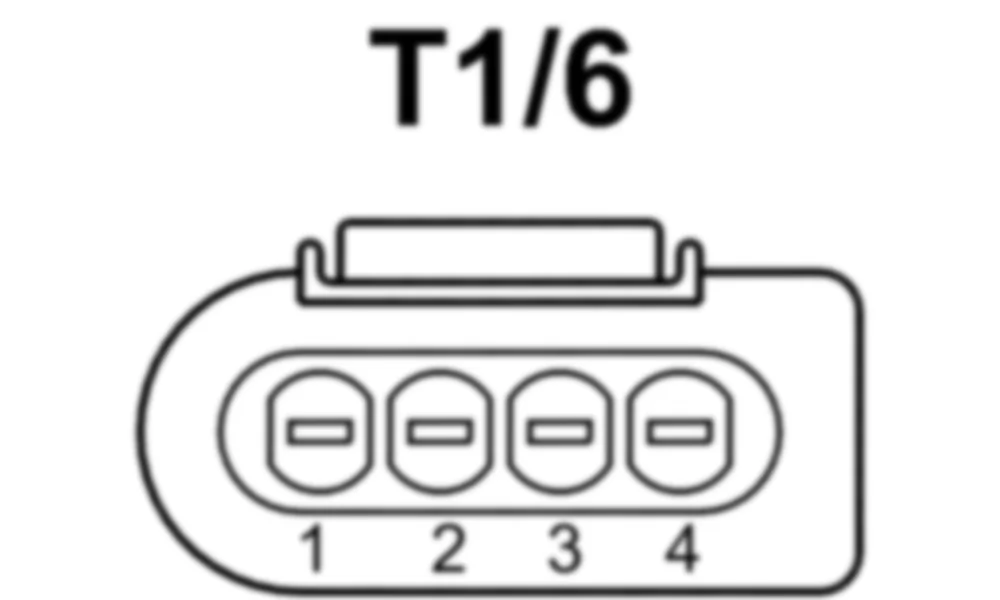 Распиновка разъема T1/6 -  Катушка зажигания цилиндра 6 для Mercedes-Benz CLS-class (C218) 2010—2018