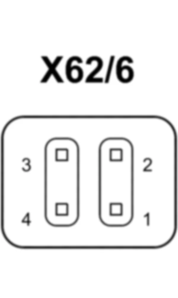 Распиновка разъема X62/6 -  Электрический разъем переднего моста, правый распределитель для Mercedes-Benz CLS-class (C218) 2010—2018