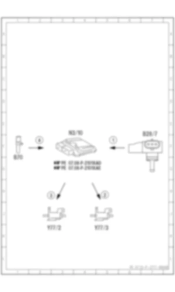 Электросхема Принципиальная электрическая схема переключения впускного коллектора для Mercedes-Benz CLS-class (C218) 2010—2018