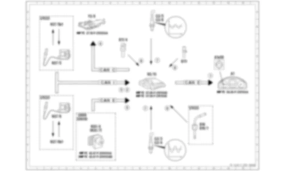 Электросхема Принципиальная электрическая схема системы очистки выхлопных газов для Mercedes-Benz CLS-class (C218) 2010—2018
