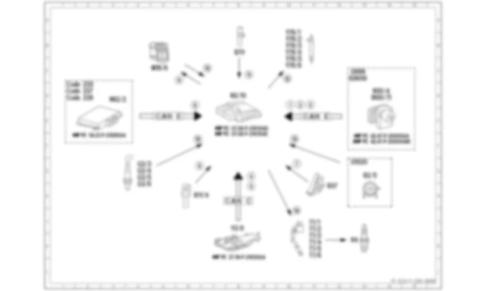 Электросхема Принципиальная электрическая схема электронного ускорителя для Mercedes-Benz CLS-class (C218) 2010—2018
