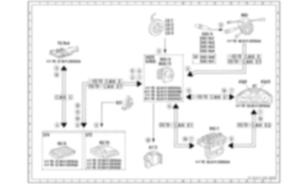 Электросхема Принципиальная электрическая схема круиз-контроля (CC) для Mercedes-Benz CLS-class (C218) 2010—2018