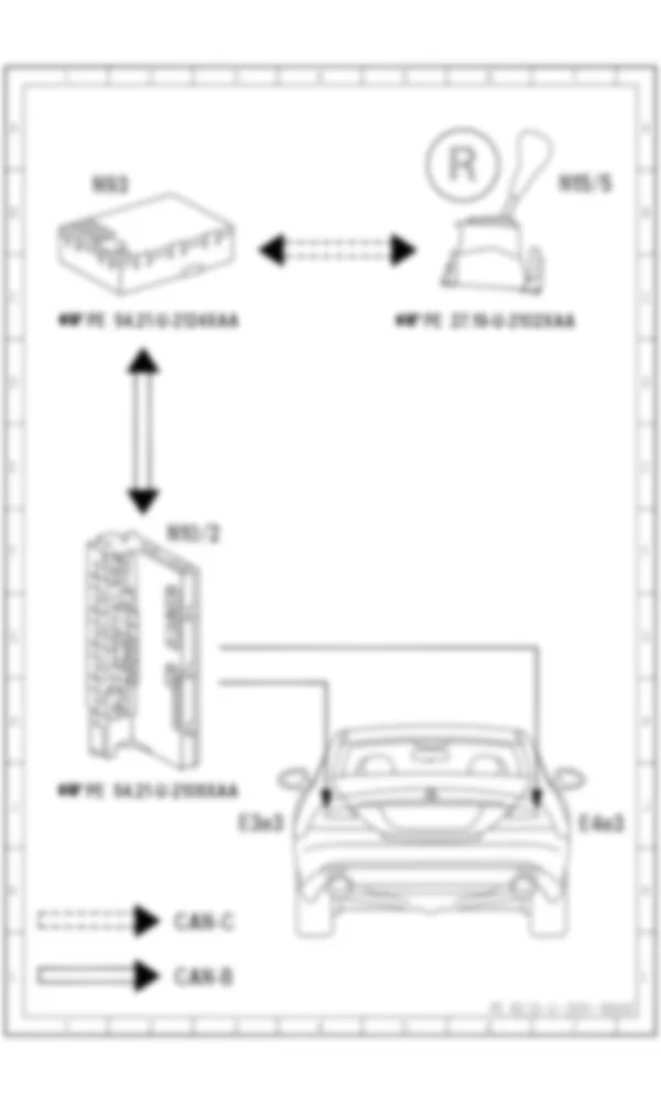 Электросхема Функциональная схема электрической системы для наружного освещения для Mercedes-Benz CLS-class (C219) 2004—2010
