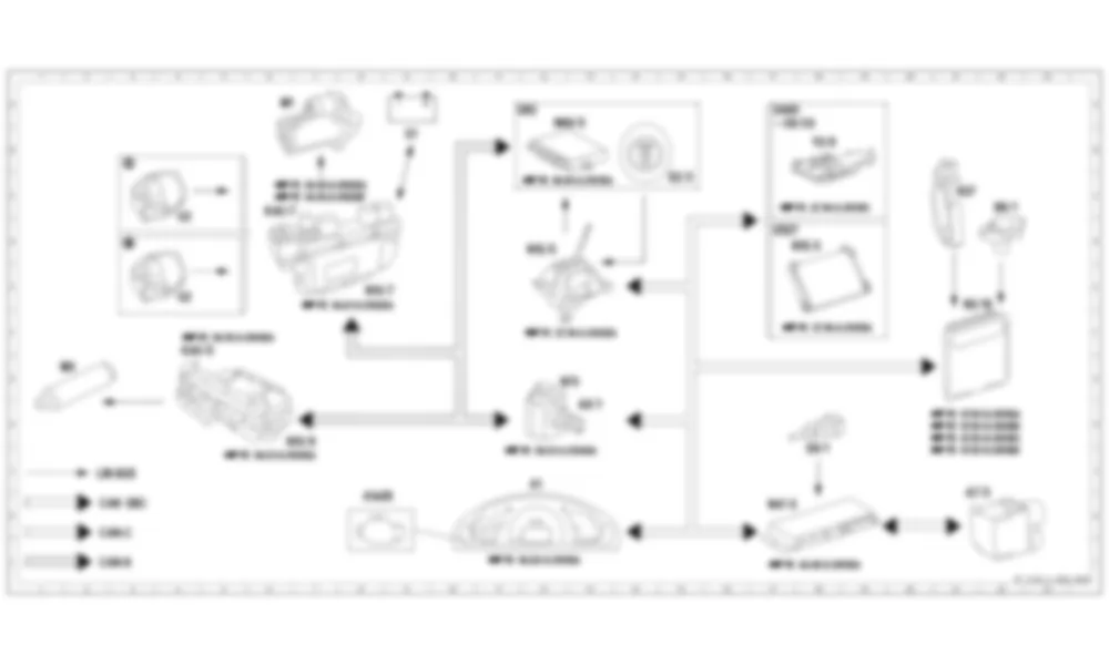 Электросхема Функциональная электрическая схема стартера, генератора, аккумулятора для Mercedes-Benz S-class (W220) 1998—2005