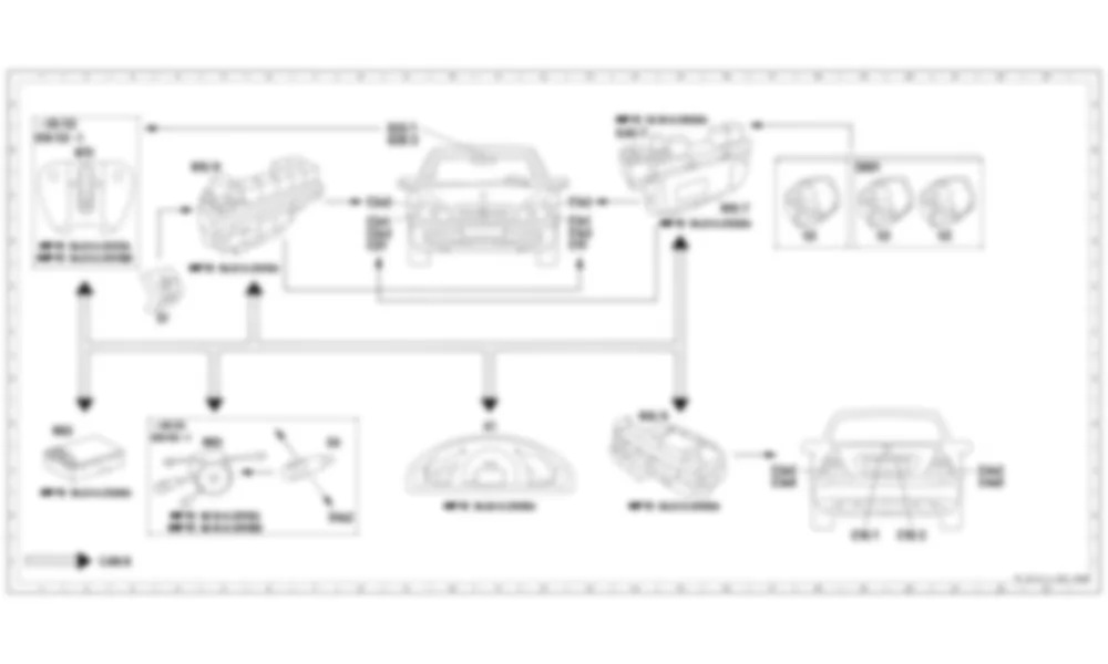 Электросхема Функциональная схема электрической системы для наружного освещения для Mercedes-Benz S-class (W220) 1998—2005