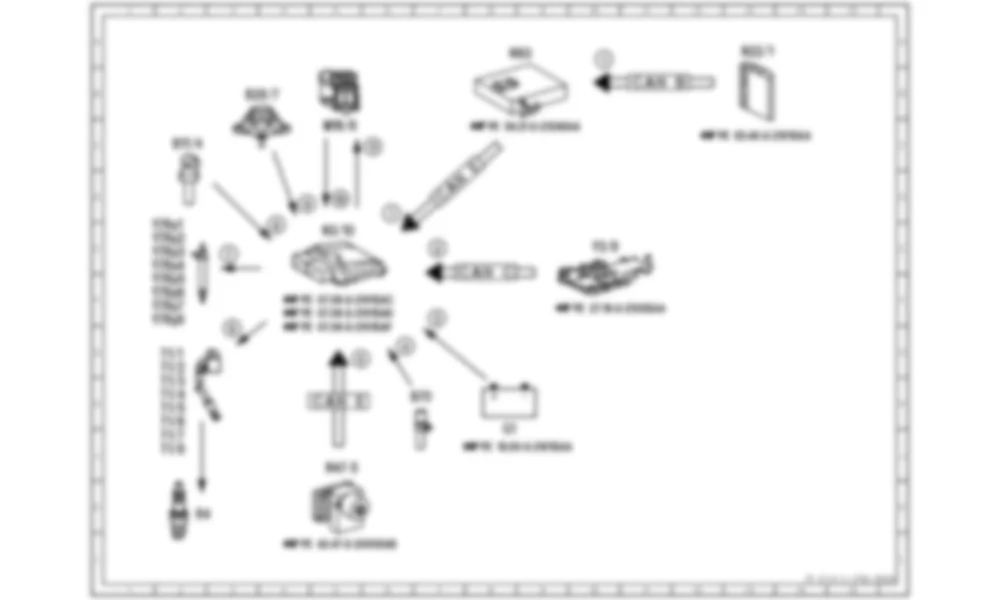Электросхема Принципиальная электрическая схема управления частотой вращения для Mercedes-Benz S-class (W221) 2005—2013