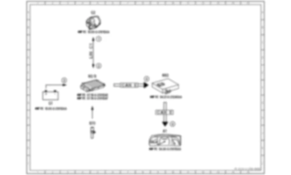 Электросхема Принципиальная электрическая схема интерфейса генератора для Mercedes-Benz S-class (W221) 2005—2013