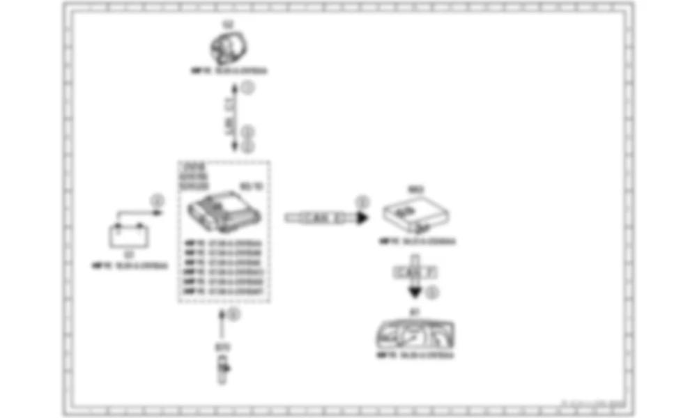 Электросхема Принципиальная электрическая схема интерфейса генератора для Mercedes-Benz S-class (W221) 2005—2013