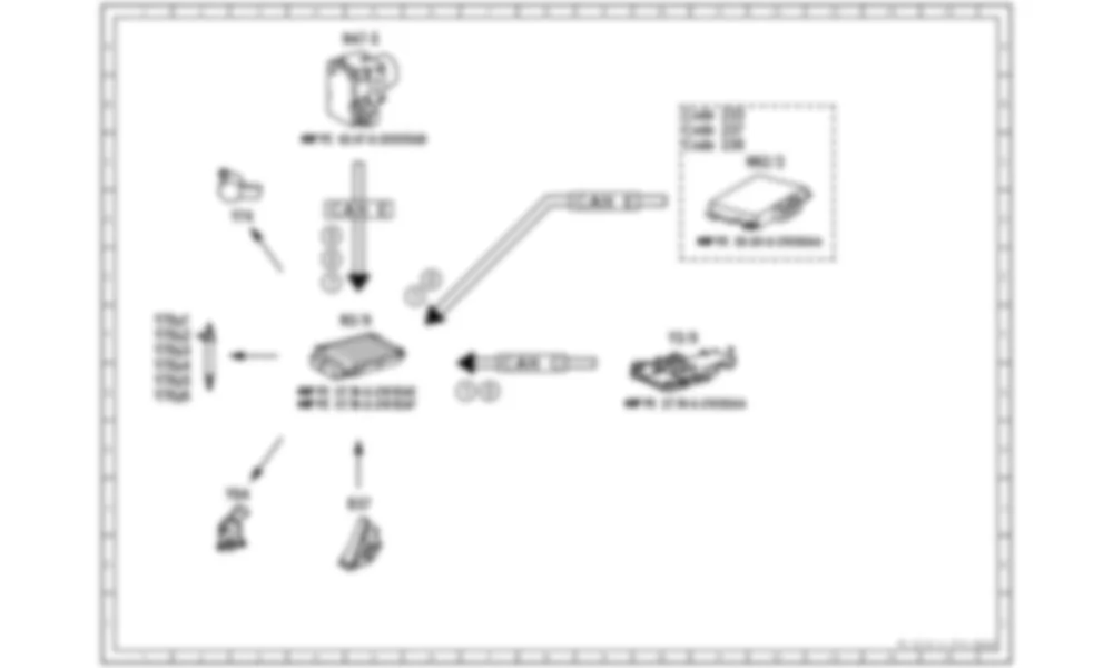 Электросхема Принципиальная электрическая схема для координации крутящего момента для Mercedes-Benz S-class (W221) 2005—2013