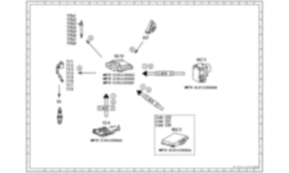 Электросхема Принципиальная электрическая схема для координации крутящего момента для Mercedes-Benz S-class (W221) 2005—2013