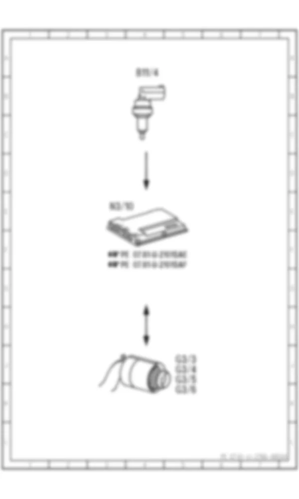 Электросхема Функциональная электрическая схема нагревателя датчика кислорода ME для Mercedes-Benz S-class (W221) 2005—2013