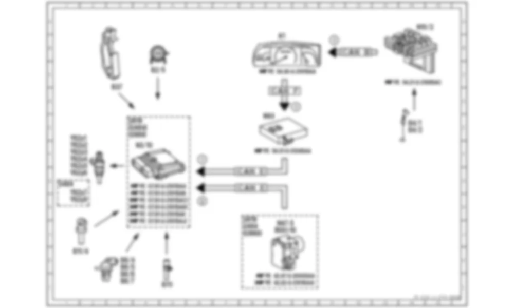 Электросхема Электрическая схема для оценки плавности хода ME для Mercedes-Benz S-class (W221) 2005—2013