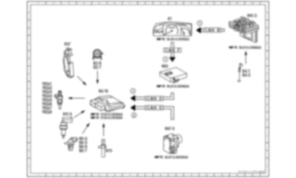 Электросхема Электрическая схема для оценки плавности хода ME для Mercedes-Benz S-class (W221) 2005—2013