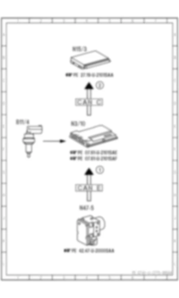 Электросхема Функциональная электрическая схема задержки переключения передач ME для Mercedes-Benz S-class (W221) 2005—2013
