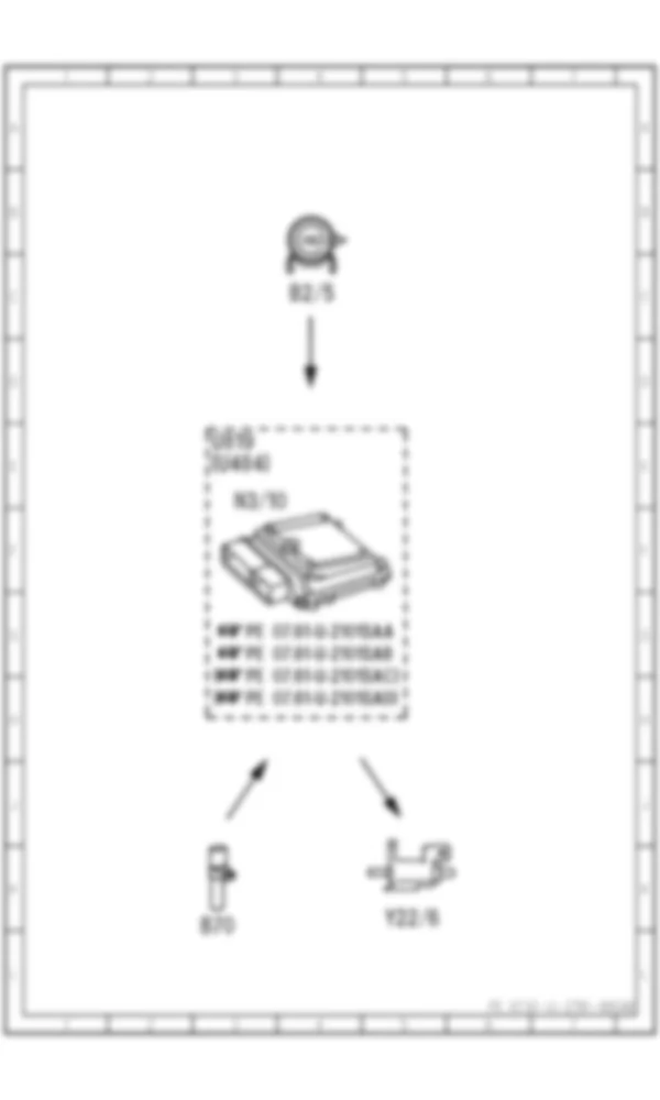 Электросхема Принципиальная электрическая схема переключения впускного коллектора для Mercedes-Benz S-class (W221) 2005—2013