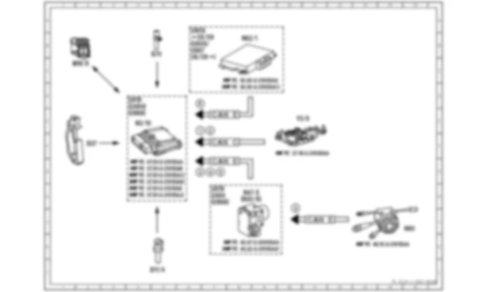 Электросхема Электрическая схема электронной педали акселератора для Mercedes-Benz S-class (W221) 2005—2013