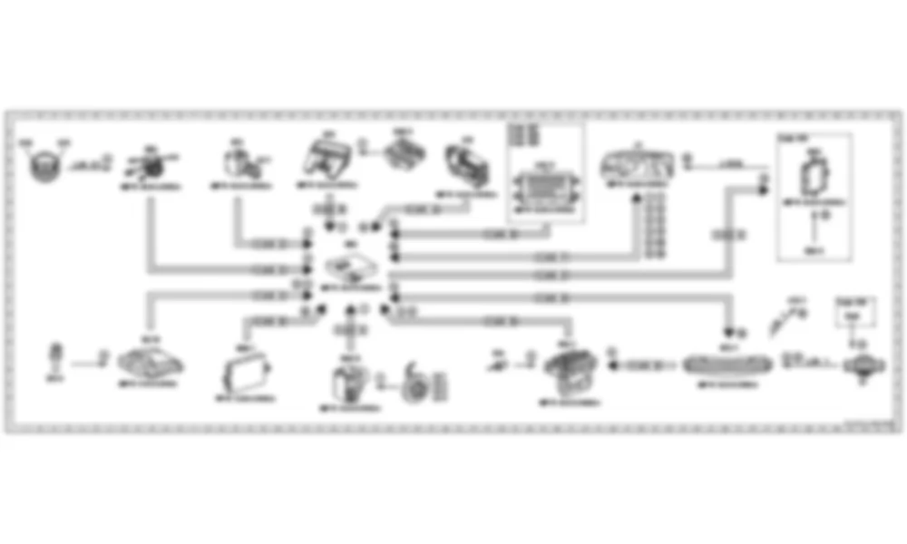 Электросхема Функциональная электрическая схема комфортного дисплея комбинации приборов для Mercedes-Benz S-class (W221) 2005—2013