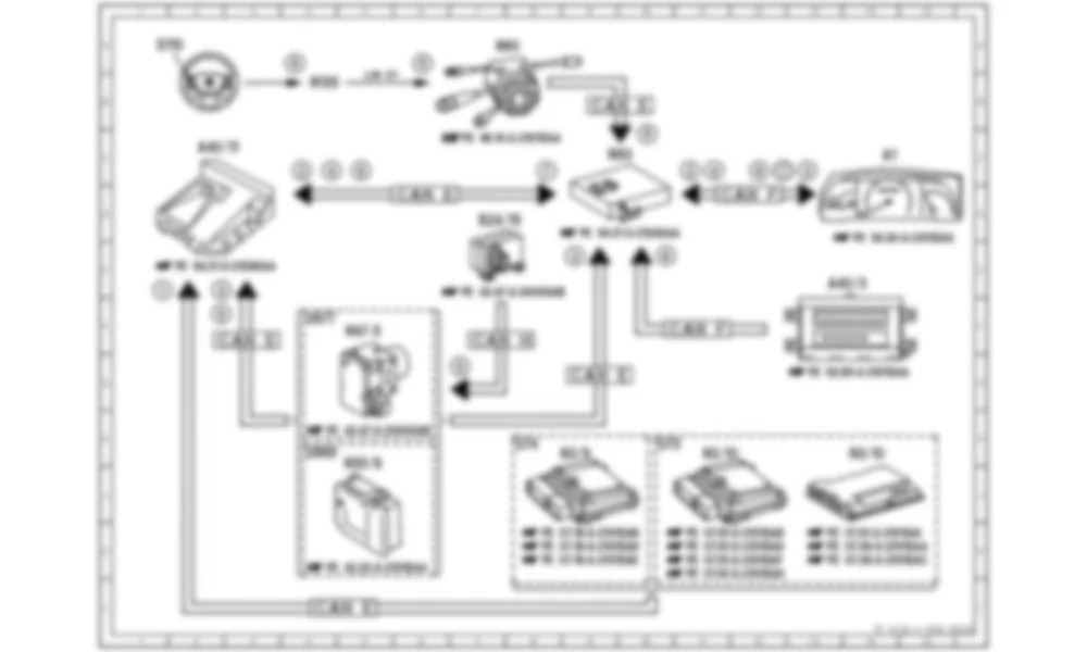 Электросхема Электрическая схема системы помощи при ограничении скорости для Mercedes-Benz S-class (W221) 2005—2013