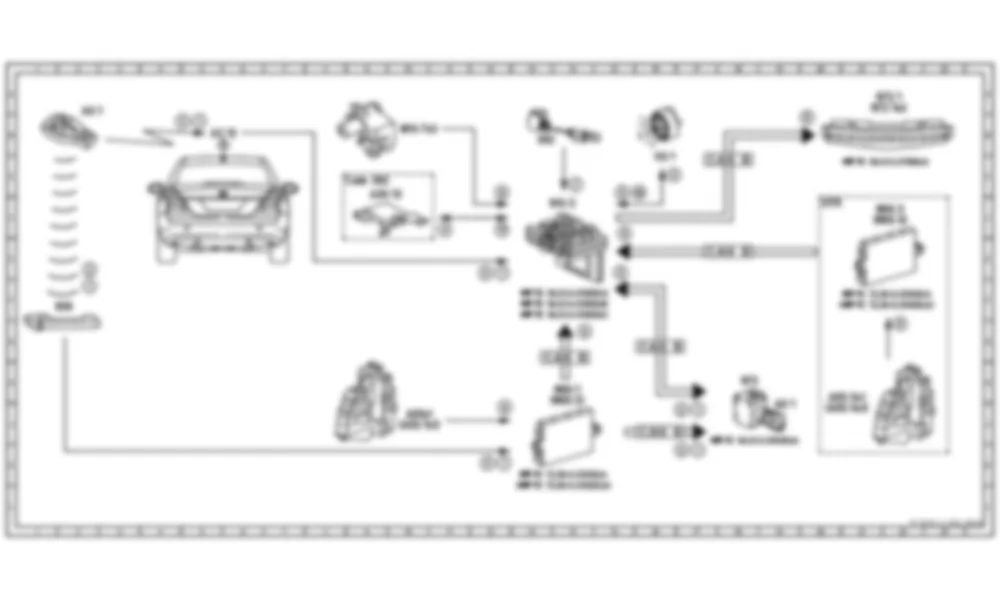 Электросхема Принципиальная электрическая схема включения противоугонной сигнализации для Mercedes-Benz S-class (W221) 2005—2013