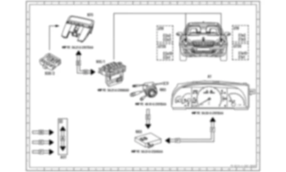 Электросхема Функциональная схема электрической системы для наружного освещения для Mercedes-Benz S-class (W221) 2005—2013