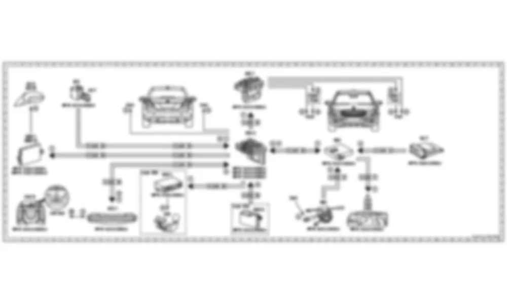 Электросхема Функциональная электрическая схема включения указателя поворота для Mercedes-Benz S-class (W221) 2005—2013