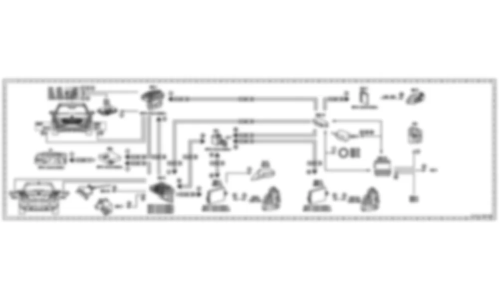 Электросхема Принципиальная электрическая схема системы охранной сигнализации (PAS) для Mercedes-Benz S-class (W221) 2005—2013
