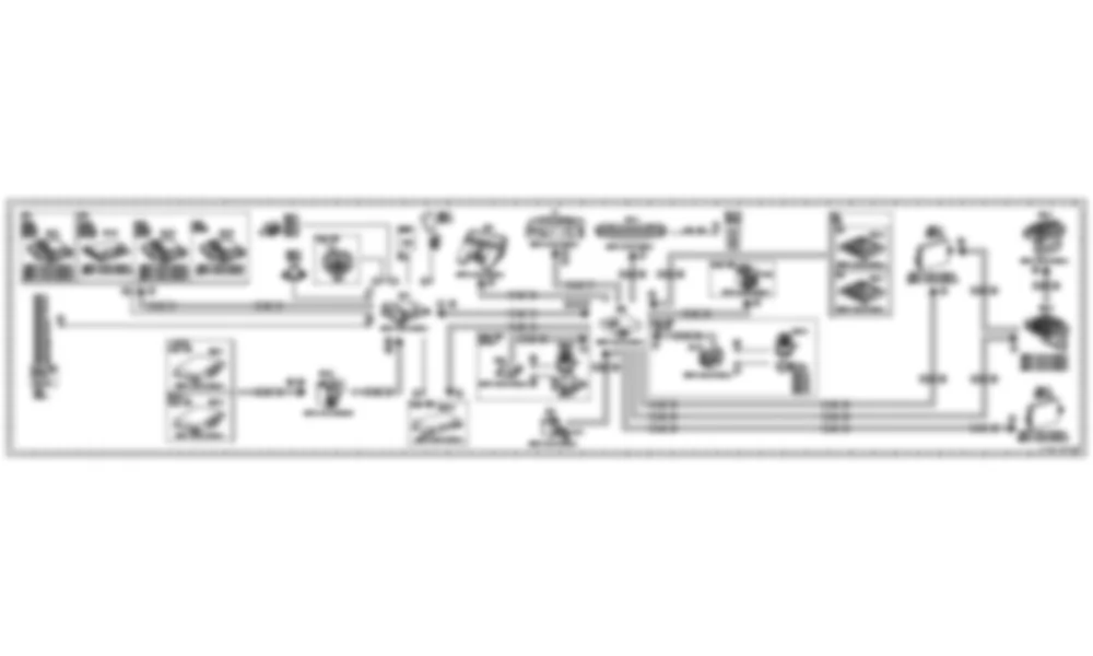 Электросхема Принципиальная электрическая схема срабатывания дополнительной удерживающей системы (SRS) для Mercedes-Benz S-class (W221) 2005—2013