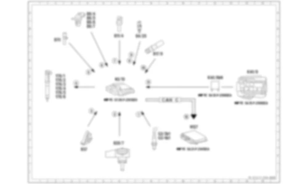 Электросхема Электрическая схема управления впрыском для Mercedes-Benz S-class (W222) 2013-2020