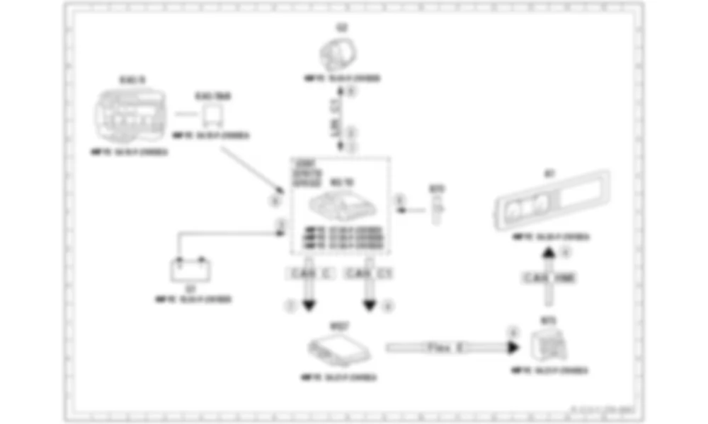 Электросхема Принципиальная электрическая схема интерфейса генератора для Mercedes-Benz S-class (W222) 2013-2020
