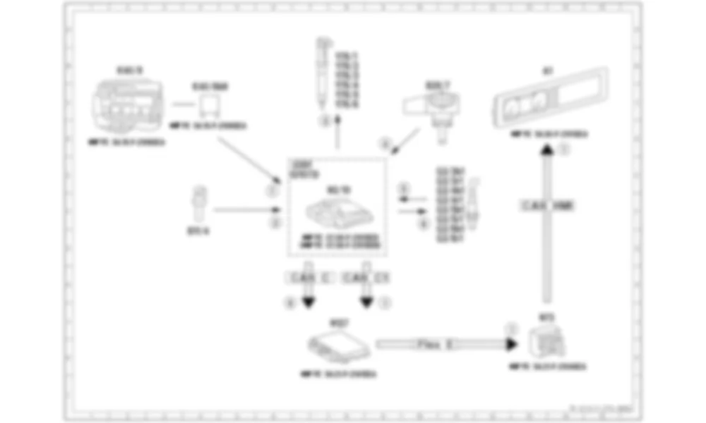 Электросхема Принципиальная электрическая схема лямбда-регулирования для Mercedes-Benz S-class (W222) 2013-2020