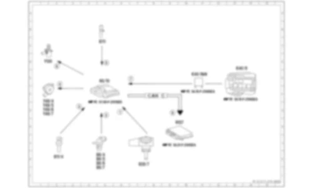 Электросхема Принципиальная электрическая схема регулировки фаз газораспределения для Mercedes-Benz S-class (W222) 2013-2020