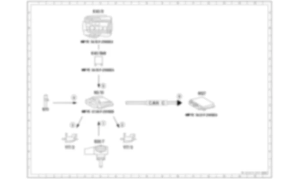 Электросхема Принципиальная электрическая схема переключения впускного коллектора для Mercedes-Benz S-class (W222) 2013-2020