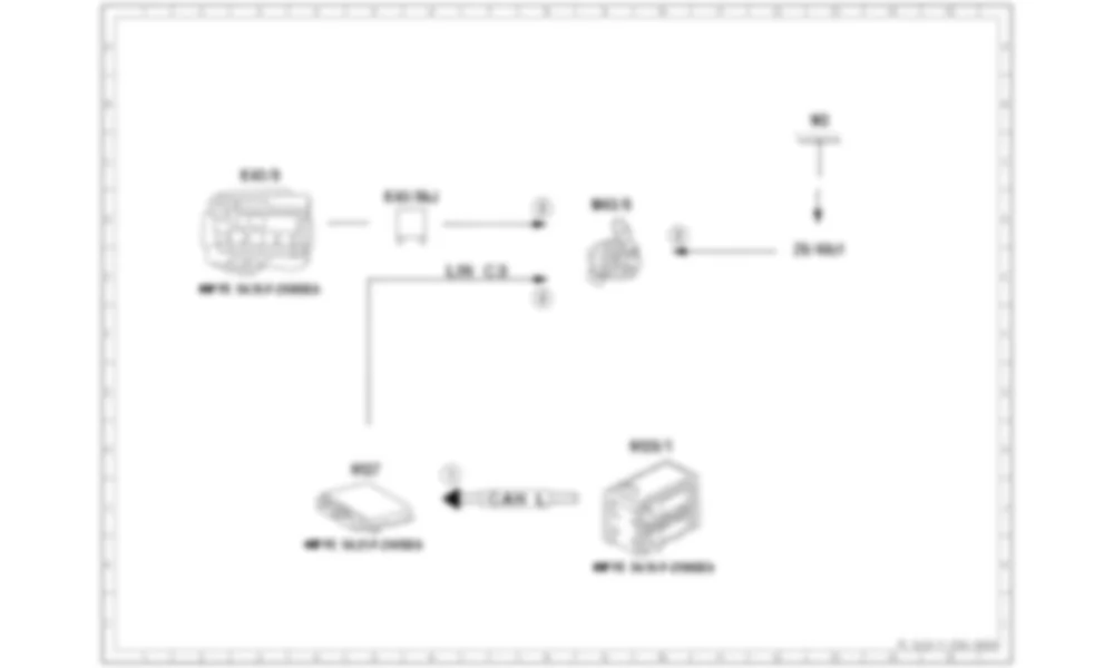 Электросхема Принципиальная электрическая схема силовой электроники и охлаждающего контура преобразователя постоянного / постоянного тока для Mercedes-Benz S-class (W222) 2013-2020
