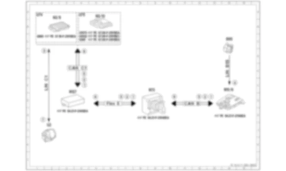 Электросхема Принципиальная электрическая схема управления генератором для Mercedes-Benz S-class (W222) 2013-2020