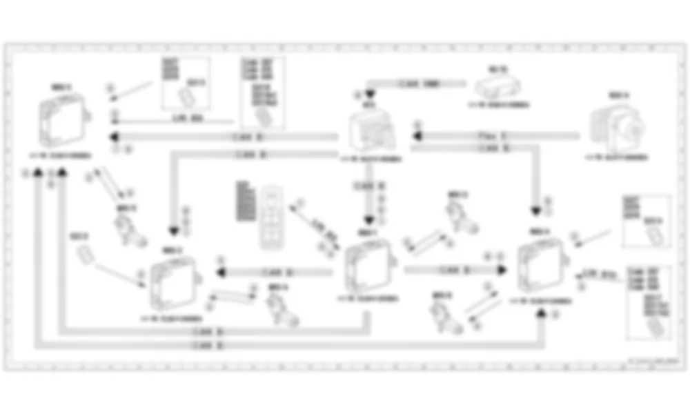 Электросхема Функциональная электрическая схема стеклоподъемников для Mercedes-Benz S-class (W222) 2013-2020