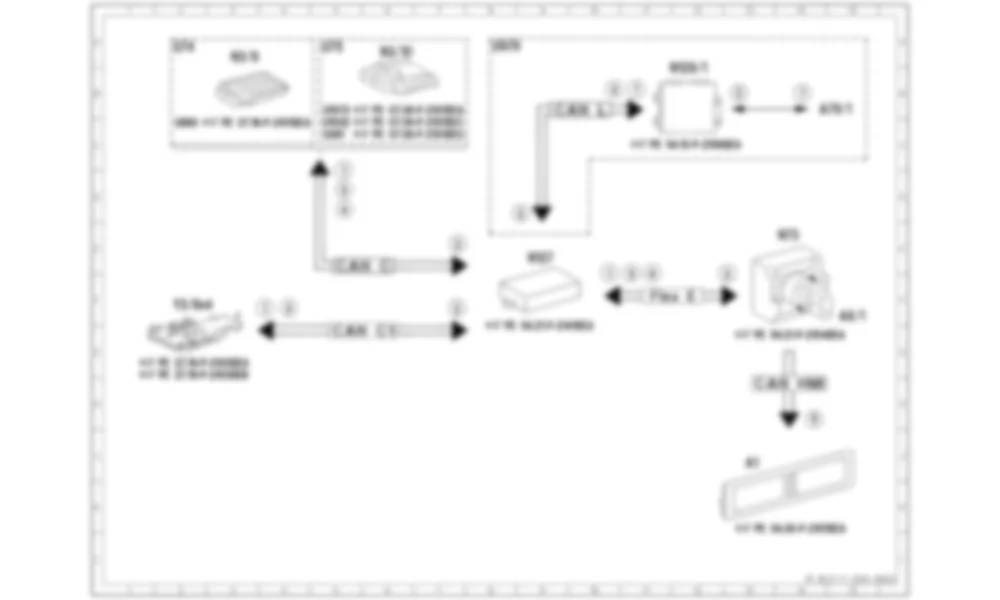 Электросхема Принципиальная электрическая схема системы авторизации движения (DAS) для Mercedes-Benz S-class (W222) 2013-2020