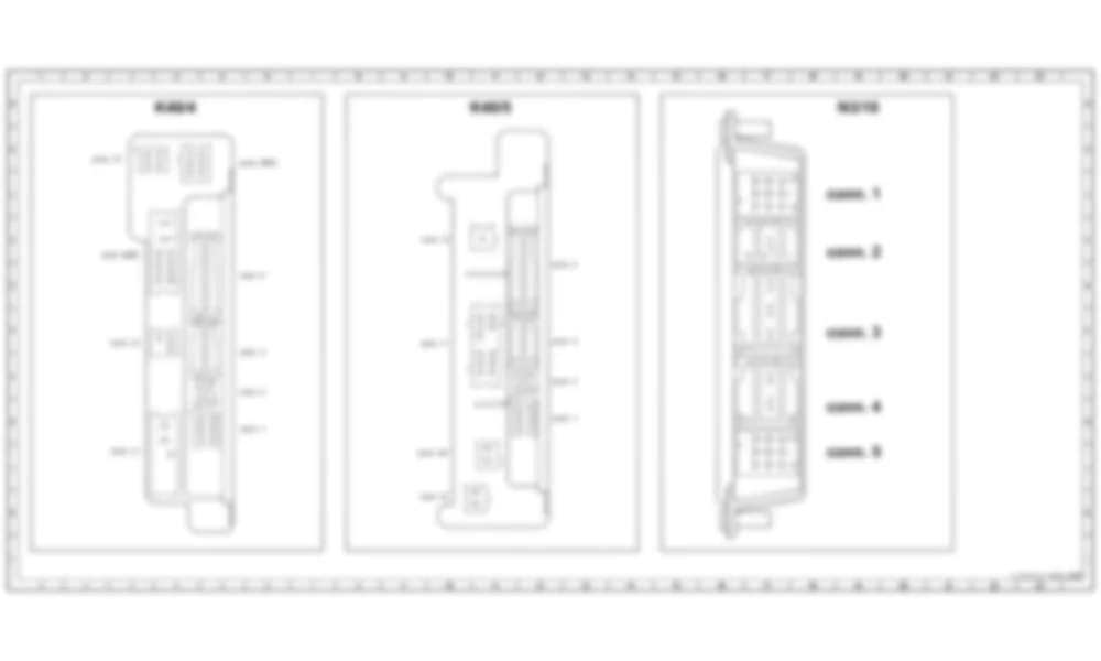 Распиновка разъемов схемы Задний блок предохранителей и реле для Mercedes-Benz SL-class (R230) 2001—2011