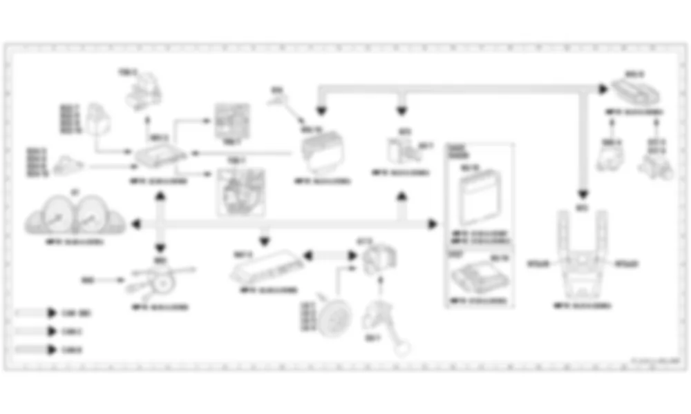 Электросхема Функциональная электрическая схема Active Body Control (ABC) для Mercedes-Benz SL-class (R230) 2001—2011