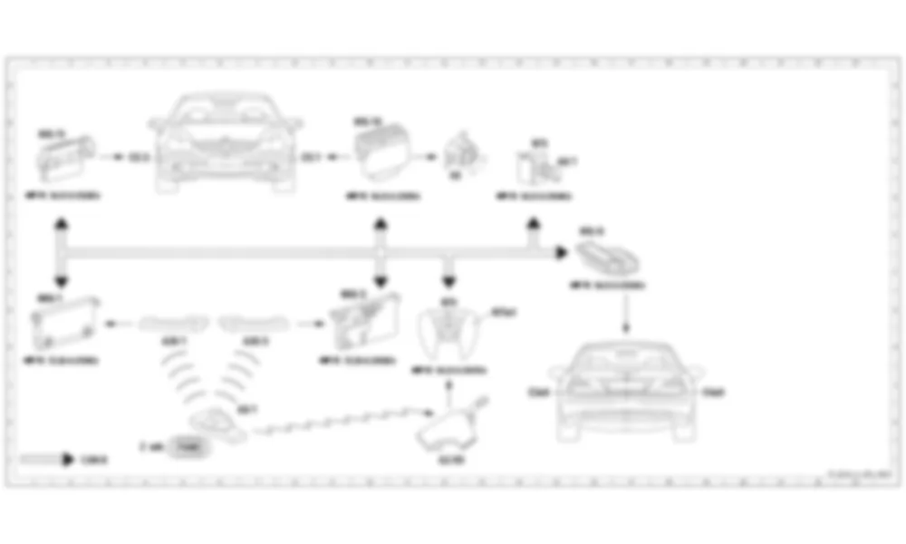 Электросхема Функциональная схема электрической системы аварийной сигнализации для Mercedes-Benz SL-class (R230) 2001—2011