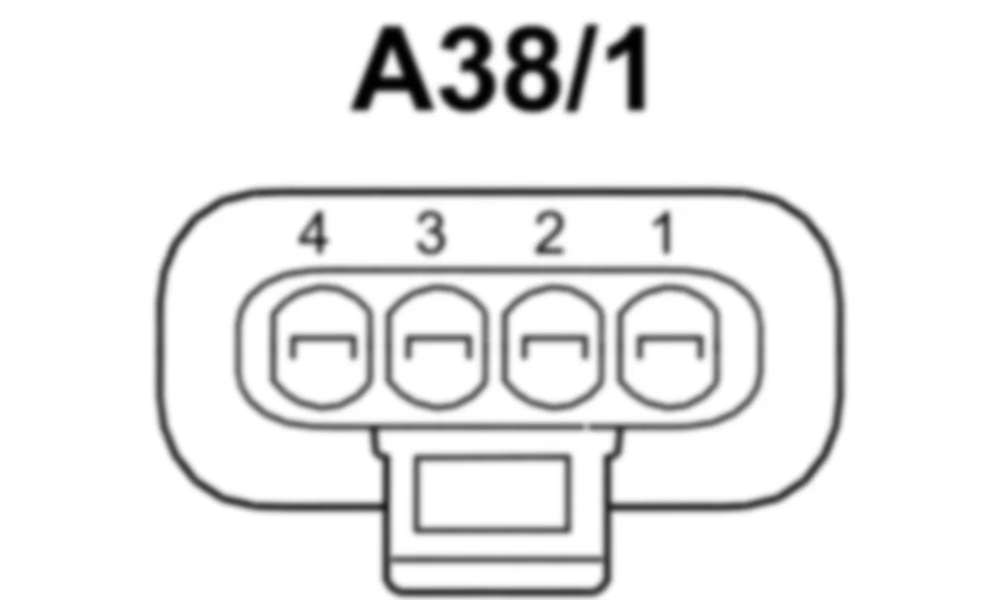 Распиновка разъема A38/1 -  Датчик Холла для защиты пешеходов + переключатель ATA [EDW] капота двигателя для Mercedes-Benz SL-class (R231) 2012-2020